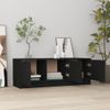 Mueble De Tv Madera Contrachapada Negro 102x35x36,5 Cm