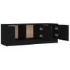 Mueble De Tv Madera Contrachapada Negro 102x35x36,5 Cm