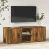 Mueble De Tv Madera Contrachapada Roble Ahumado 100x31,5x35 Cm