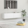 Mueble Para Tv De Aglomerado Blanco 120x30x30 Cm