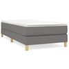 Estructura De Cama Box Spring Tela Gris Oscuro 90x190 Cm