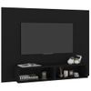 Mueble De Tv De Pared Madera Contrachapada Negro 120x23,5x90 Cm