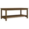 Mesa De Centro Madera Maciza De Pino Marrón Miel 110x55x45 Cm