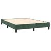 Cama Box Spring Colchón Y Led Terciopelo Verde Oscuro 140x190cm