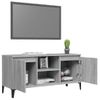 Mueble De Tv Con Patas De Metal Gris Sonoma 103,5x35x50 Cm