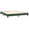 Cama Box Spring Colchón Y Led Terciopelo Verde Oscuro 180x200cm