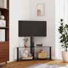 Mueble De Tv De Esquina 2 Niveles Para 32-70 Pulgadas Negro