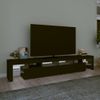 Mueble De Tv Con Luces Led Negro 230x36,5x40 Cm