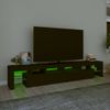 Mueble De Tv Con Luces Led Negro 230x36,5x40 Cm