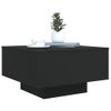 Mesa De Centro Con Luces Led Negro 55x55x31 Cm