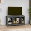 Mueble De Tv De Madera Maciza De Pino Gris 103x36,5x52 Cm