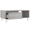 Mesa De Centro Madera Contrachapada Gris Sonoma 90x50x36,5 Cm