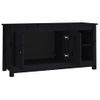 Mueble De Tv De Madera Maciza De Pino Negro 103x36,5x52 Cm