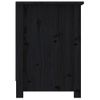 Mueble De Tv De Madera Maciza De Pino Negro 103x36,5x52 Cm