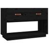 Mueble De Tv Madera Maciza De Pino Negro 90x40x60 Cm