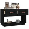 Mueble De Tv Madera Maciza De Pino Negro 90x40x60 Cm