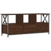 Mueble Tv Hierro Madera Contrachapada Roble Marrón 102x33x45 Cm