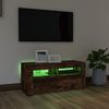 Mueble De Tv Con Luces Led Roble Ahumado 90x35x40 Cm