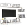 Juego De Mueble Para Tv De 6 Piezas Aglomerado Blanco Brillante