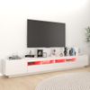 Mueble Para Tv Con Luces Led Blanco Brillante 260x35x40 Cm