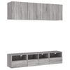 Muebles De Tv De Pared 5 Piezas Madera De Ingeniería Gris Sonoma