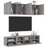 Muebles De Tv De Pared 5 Piezas Madera De Ingeniería Gris Sonoma