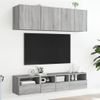 Muebles De Tv De Pared 5 Piezas Madera De Ingeniería Gris Sonoma