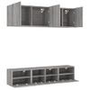 Muebles De Tv De Pared 5 Piezas Madera De Ingeniería Gris Sonoma