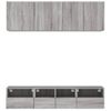 Muebles De Tv De Pared 5 Piezas Madera De Ingeniería Gris Sonoma