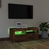 Mueble De Tv Con Luces Led Roble Ahumado 90x35x40 Cm