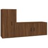 Set De Muebles Para Tv 2 Piezas Madera Contrachapada Roble Marrón