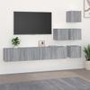 Mueble De Pared Para Tv Madera Contrachapada Gris Sonoma