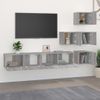 Mueble De Pared Para Tv Madera Contrachapada Gris Sonoma