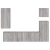 Muebles De Tv De Pared 5 Piezas Madera De Ingeniería Gris Sonoma