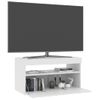 Mueble De Tv Con Luces Led Blanco 75x35x40 Cm