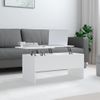 Mesa De Centro Madera Contrachapada Blanco 102x50,5x46,5 Cm