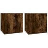 Muebles Para Tv De Pared 2 Unidades Roble Ahumado 40x34,5x40 Cm