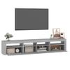 Mueble De Tv Con Luces Led Gris Sonoma 210x35x40 Cm