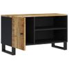 Mueble De Tv Madera Mango Y Madera Contrachapada 80x33x46 Cm