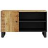 Mueble De Tv Madera Mango Y Madera Contrachapada 80x33x46 Cm