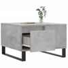 Mesa De Centro Madera Contrachapada Gris Hormigón 55x55x36,5 Cm