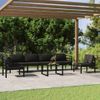 Set Muebles De Jardín 7 Piezas Y Cojines Aluminio Gris Antracita