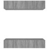 Muebles Tv 4 Unidades Madera Contrachapada Gris Sonoma 80x30x30 Cm