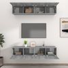 Muebles Tv 4 Unidades Madera Contrachapada Gris Sonoma 80x30x30 Cm