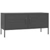 Mueble Para Tv De Acero Gris Antracita 105x35x50 Cm