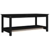 Mesa De Centro De Madera Maciza De Pino Negro 110x55x45 Cm