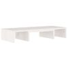 Soporte De Monitor Madera Maciza De Pino Blanco 60x24x10,5 Cm