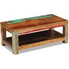 Mesa De Centro De Madera Maciza Reciclada 90x45x35 Cm