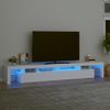 Mueble De Tv Con Luces Led Blanco 260x36,5x40 Cm