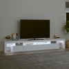 Mueble De Tv Con Luces Led Blanco 260x36,5x40 Cm